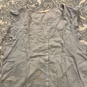 Ice blue sleeveless top by Mango